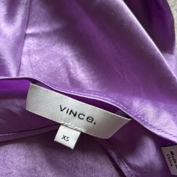 Vince Lavender Acetate Satin Slip Dress - Size XS - Picture 6 of 10